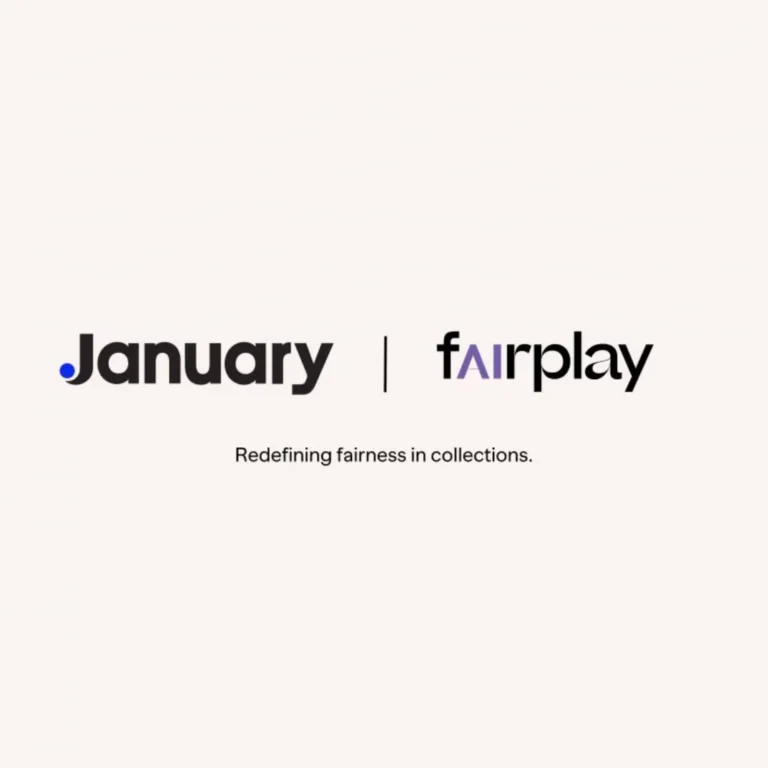 January and Fairplay logos with slogan about fairness in collections.