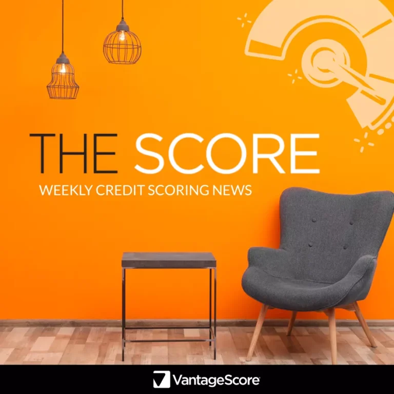 Orange office wall with 'The Score' credit news poster