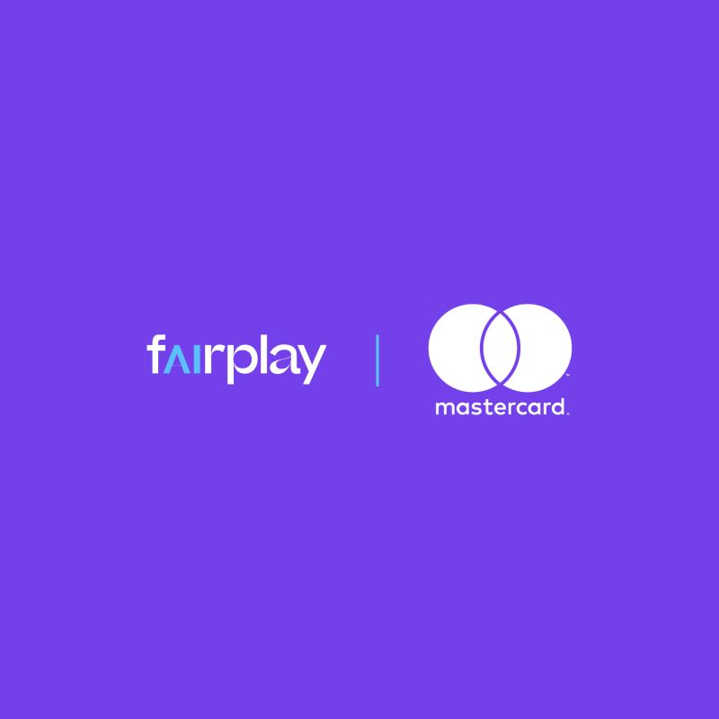 Fairplay and Mastercard logo on purple background