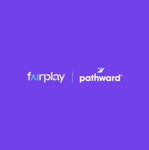 Fairplay and Pathward logos on purple background