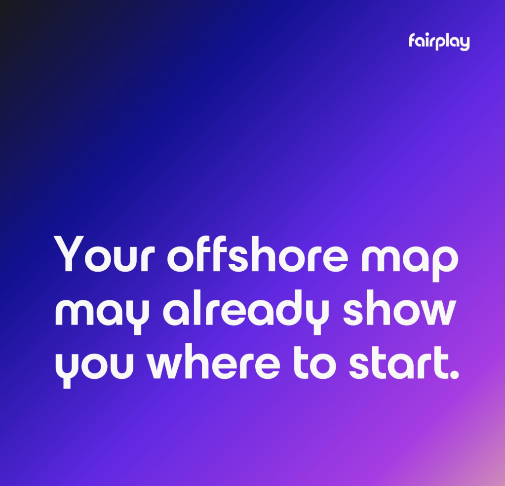 Fairplay graphic about an offshore map guiding startup decisions